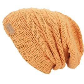 GURU SHOP Baumwoll Beanie, Handgestrickte Dread Head Mütze, Nepalmütze, Herren/Damen, Orange, Baumwolle, Size:One Size