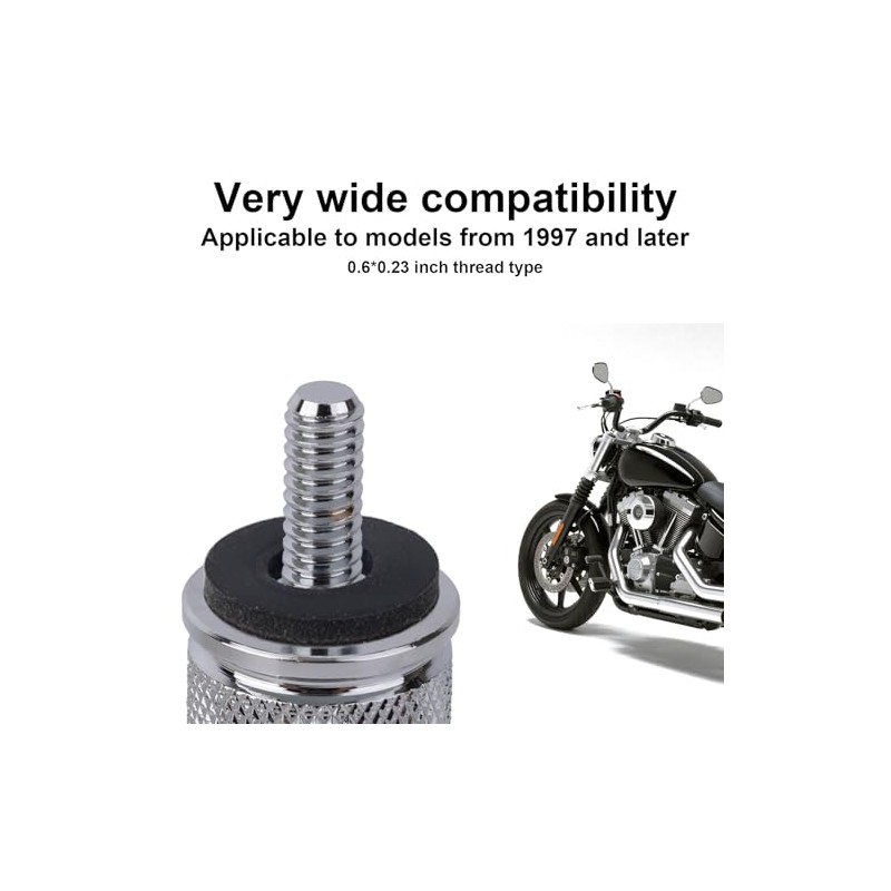 Motorcycle Rear Mudguard Seat Screw, Skull Design 1/4"-20 Thread Seat