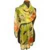 nella-mode Beautiful Silk Scarf in Floral Design 100% Silk Approx.