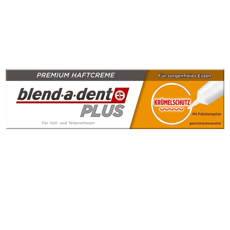 Blend-a-dent PLUS KRÜMELSCHUTZ Premium Haftcreme, 3er Pack (3 x 40