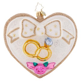 Christopher Radko Hand-Crafted European Glass Christmas Decorative Ornament, Love Everlasting