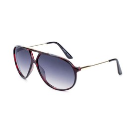 Scarface Retro Hip Hop Aviator Sunglasses (Red Tortoise & Gold, Black Gradient)