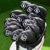 BIG TEETH Golf Iron Head Covers Headcovers 10Pcs/set 4-9,P,A,S,X Club