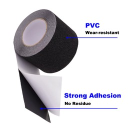 Anti Slip Grip Tape for Stairs, Heavy Duty Safety Non Slip for Step Treads Outdoor Indoor, High Traction Non Skid Strips 4 Inch x 35 Ft Black