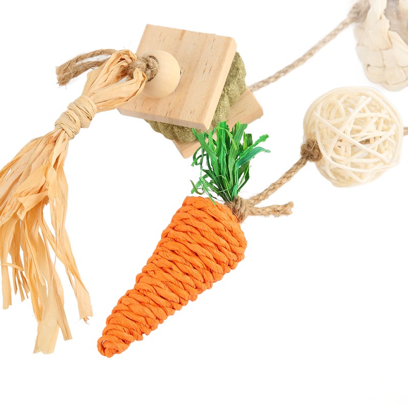 Rabbits Cage Hanging Chew Toys Safe Teeth Grinding Healthy Bunny