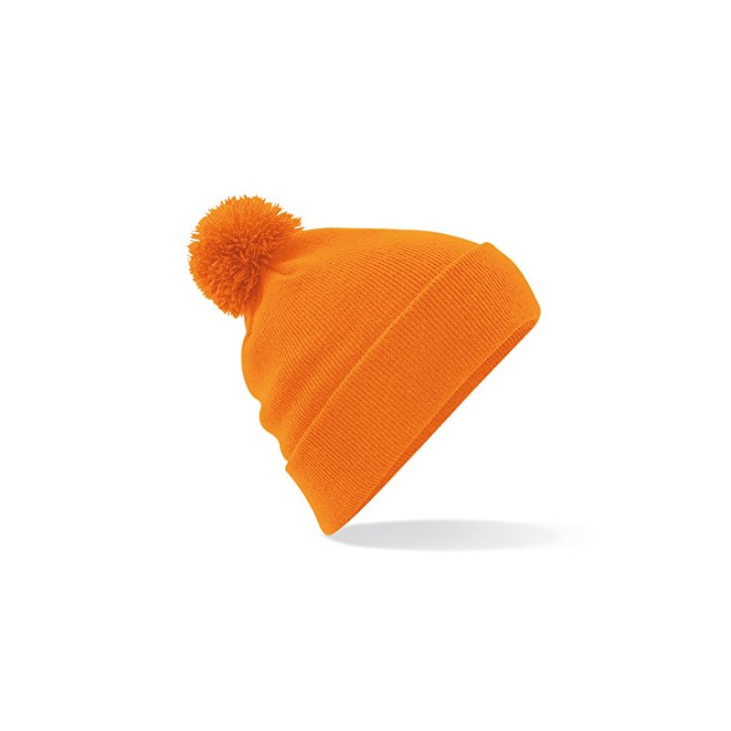Beechfield Unisex Original Pom Beanie, orange