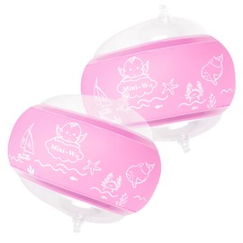 Arm Floaties for Kids Inflatable Pink Toddler Swim Arm Bands Pool Kid Arm Floaties for Swimming Pool Water Wings for Toddlers and Adults 1-14yrs for Swim Learning (Pink, L(3-14 yrs))