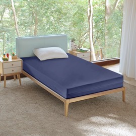 Treaton, Zippered Mattress Protector Cover, Waterproof, Easy to Clean, Fits Mattress up to 9-Inch, Twin, Blue