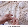 Janef Beige Handmade Crochet Doilies Cotton Table mats Lace Doilies
