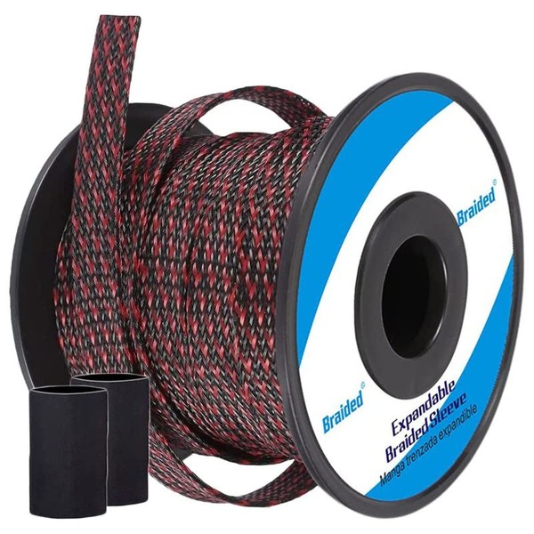 Braided - Cable Sleeves - PET Expandable Wire Loom 1/8"-100ft,