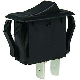 Gardner Bender GSW-41 Electrical Appliance Rocker Switch, SPST, ON-OFF, 16 A/125V AC, Spade Terminal , Black