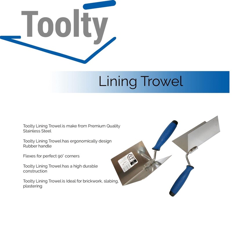 Toolty Stainless Steel Lining, Plastering Trowel - Set External and