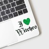 CafePress I Love Witches_Bl Small Die Cut Sticker, 3"x4" Glossy