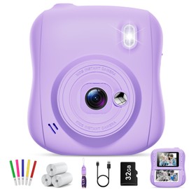 Kids Camera Instant Print, 14MP Kids Instant Print Camera for Kids with 32GB Card & 3 Rolls Paper, Kids Digital Camara Toys Gifts for Boys & Girls Age 3-10