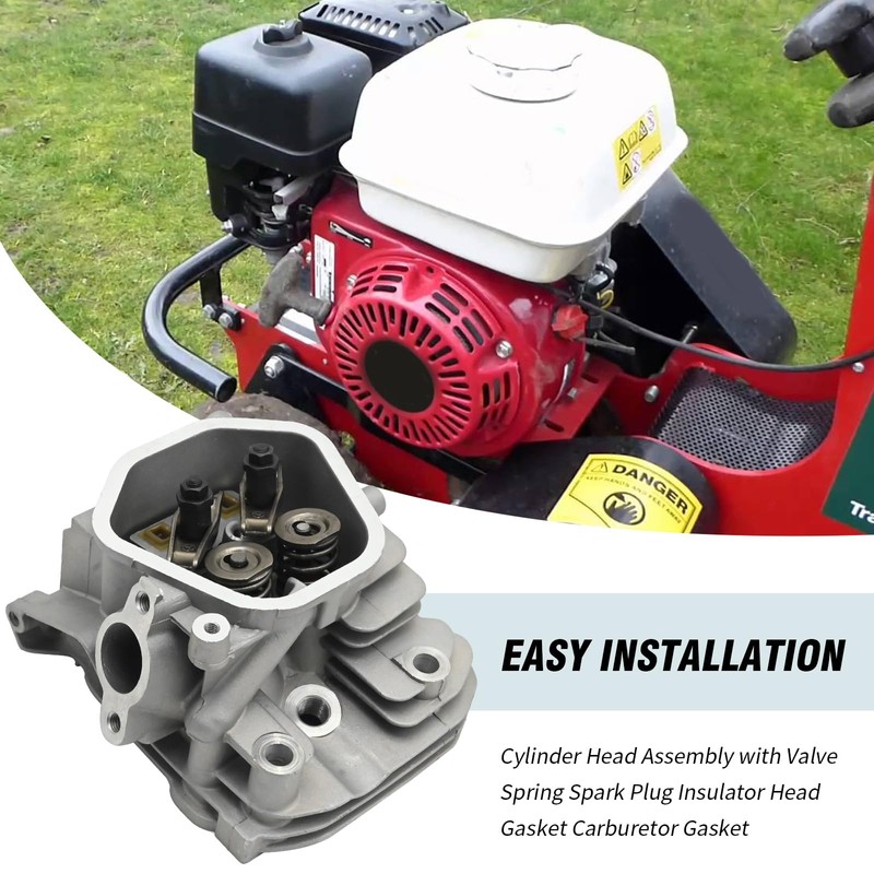 Newnessai Cylinder Head Assembly with Valve Spring Spark Plug Insulator