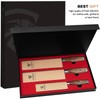 LEVINCHY Damascus Kitchen Knife Set 3 Pieces, Chef Knife/Santoku/Steak, Handmade