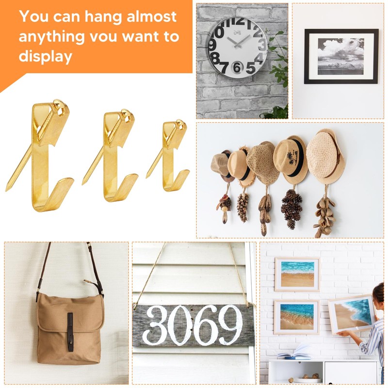 KEDEMAS 224 Pcs Picture Hooks for Frames, Picture Hanging Kit,