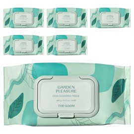 The Saem Garden Pleasure Cica Cleansing Tissue, 100 sheets, 6 pcs / 더샘 가든 플레져 시카 클렌징 티슈, 100매입, 6개