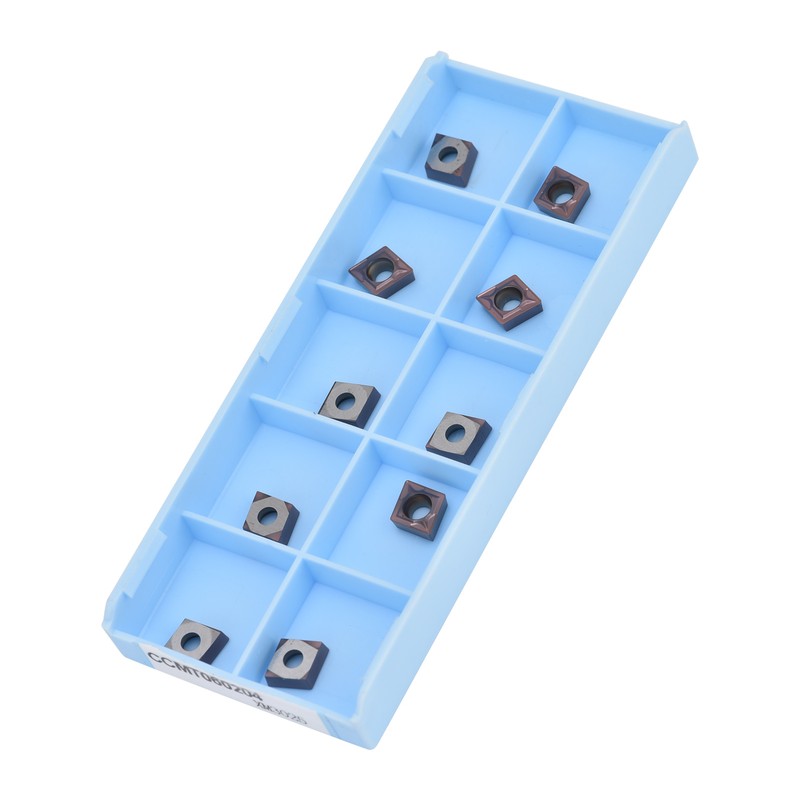 10Pcs Carbide Turning Blade Titanium Alloy High Temperature Resistance Rhombus