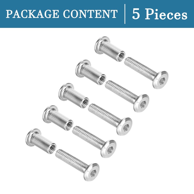 QUARKZMAN Set of 5 Screw Posts M6 x 20 mm