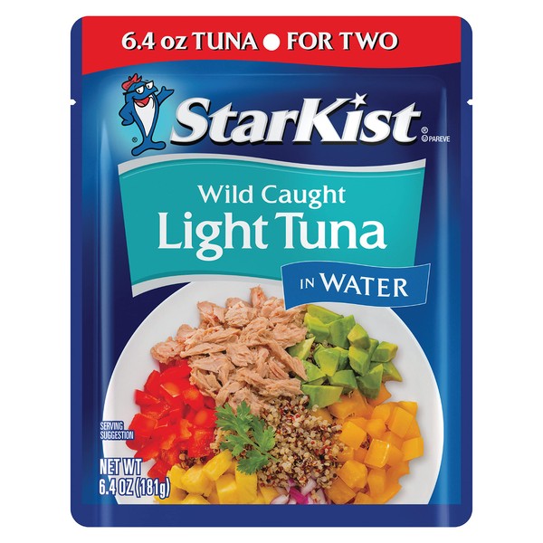 StarKist Chunk Light Tuna in Water - 6.4 oz Pouch (Pack of 12)