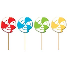 4-Count Molded Candles, Lollipop-Shaped Sugar Buzz