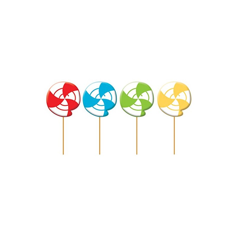 4-Count Molded Candles, Lollipop-Shaped Sugar Buzz