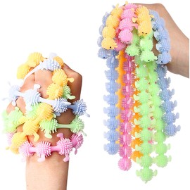 8Pcs Sensory Toys Sensory Stress Worm Fidget Toys Caterpillars Stretchy String Relaxing Calming Stuff Animal Like Noodle Therapy Gadgets Promote Focus Play Tool for for Adults and Kids with Autism Anxiety