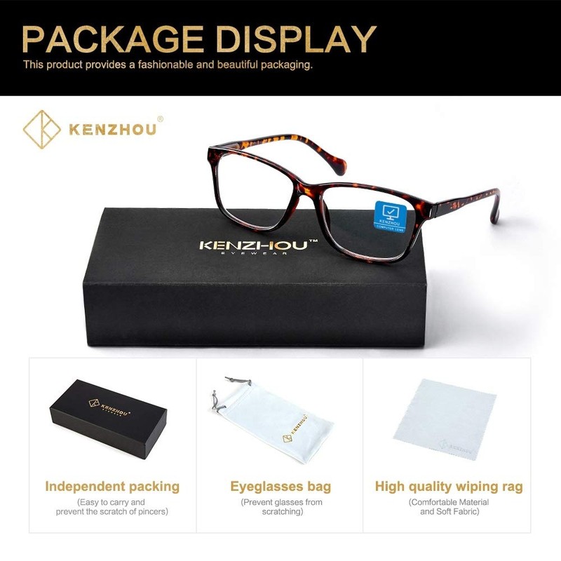 K KENZHOU Blue Light Blocking Computer Glasses Anti Eyestrain Unisex