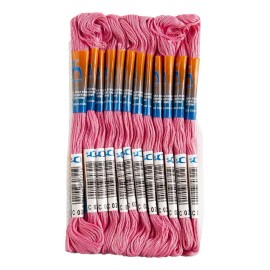 Pony Hilo Bordar Vela Algodón Mercerizado 25 Madejas 7m Pony Color C024 Rosa claro