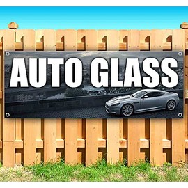 Auto Glass 13 oz Banner | Non-Fabric | Heavy-Duty Vinyl Single-Sided with Metal Grommets