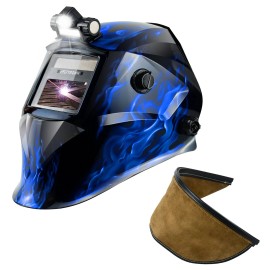 TRQWH Auto Darkening Welding Helmet with Light &amp; Grinding, Wide Shade 9-13