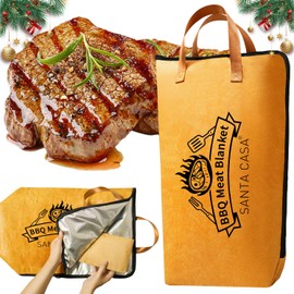 21” BBQ Blanket for Resting Meat - 5-Layer Insulated Grilling Bag with Leak-Proof Base & Wide Mouth, Smoker-Friendly Christmas Gift for Men/Dad/Grill Lovers (Turkey/Pork/Beef)