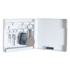 Karl KH-002-W Magnetic Key Hanger, Box Type, Movable Hook, Storage