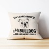 Mancheng-zi Funny Bulldog Mom Gifts Throw Pillow Cover, Bulldog Lover