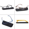 MODFANS Reading Glasses +1.75-4 Pairs Fashion Readers Narrow Frame Spring