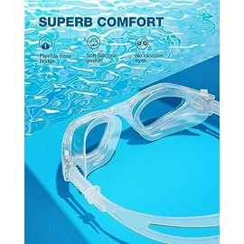 ZIONOR Swimming goggles, G1SE swimming goggles for men and women with UV protection, anti-fog, comfort, professional swimming goggles
