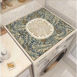 Cciphy Colorful Diatomite Washer or Dryer Cover for the Top, Cute Protector Mat for Laudry Machine Dryer, Dust-proof Washing Machine Top Cover for Home Laundry Room Kitchen, 23.6X23.6 in (Classical-A)
