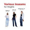 SEVEGO Women's 32"/34"/36" Tall Straight Leg Jeans Mid Waisted Stretchy