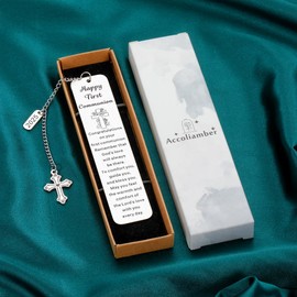 First Communion Gifts for Girls First Communion Gifts for Boys Women Men 1st Holy Communion Bookmark Baptism Confirmation Gifts for Teen Christian Religious Easter Gifts for Kid Easter Basket Stuffers