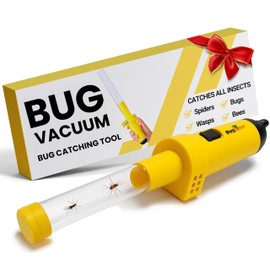 Sonic Technology BugBuster BB100 - Battery Operated Spider Catcher and Release Device, Spider Vacuum Catcher for Kids & Adult, Bug Catcher and Release Tool for All Insects with Easy Switch- 14" Yellow