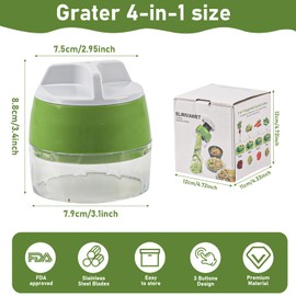 TIVUNORON 4 in 1 Zucchini Cutter, Vegetable Spiral Cutter, Vegetable Julienne Cutter, Spiral Cutter for Spaghetti, Carrot, Cucumber, Potato, Pumpkin, Zucchini, Cutter Tool for Kitchen