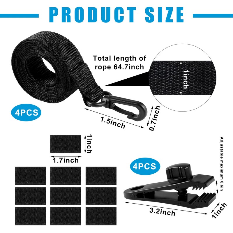 Yoojahow 20 Pcs Pool Solar Cover Reel Attachment Kit 8