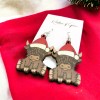 Unbranded Festive Highland Cow Earrings: Jingle All the Way in
