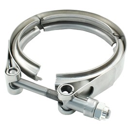 Jiozermi Abrazadera de banda en V de 3.5 pulgadas con brida macho hembra de acero inoxidable para tubos de escape turbo Kit de brida Racing Ford Pickup Truck Exchange Accesorios de escape