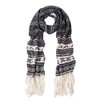 Premium Long Dual Tone Fair Isle Knit Warm Winter Fringe