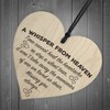 Red Ocean A Whisper From Heaven Wooden Hanging Heart Memorial