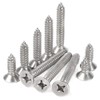 ZLYY 100pcs M4x40mm Stainless Flat Head Phillips Self-Tapping Wood Screw