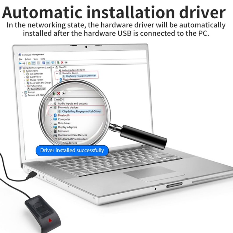 Swokely USB Fingerprint Reader, Biometric Fingerprint Scanner, Password Free Operation,