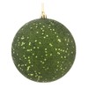Vickerman 4" Moss Green Sequin Ball Ornament. Includes 6 Ornaments